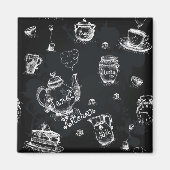Tea Time Black Magneet (Voorkant)