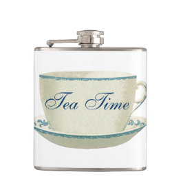 Tea Time Blue Tea Cup Heupfles