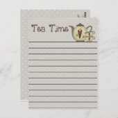Tea Time Briefkaart (Voorkant / Achterkant)