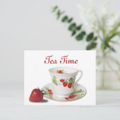 Tea Time briefkaart (Staand voorkant)