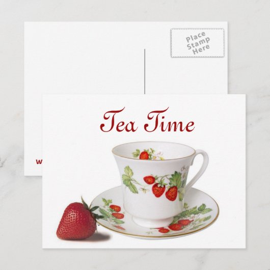 Tea Time briefkaart (Voorkant / Achterkant)