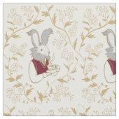 Tea Time Bunny Custom Fabric Stof (Close Up)
