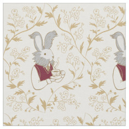Tea Time Bunny Custom Fabric Stof