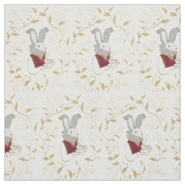 Tea Time Bunny Custom Fabric Stof
