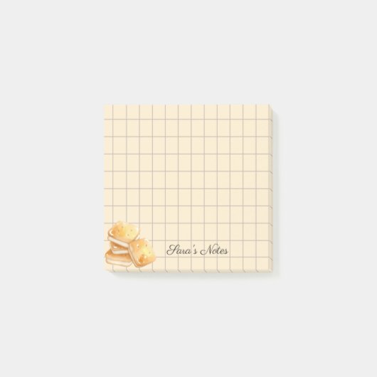Tea Time Butter Biscuits - Personalized Grid Stick Post-it® Notes (Voorkant)