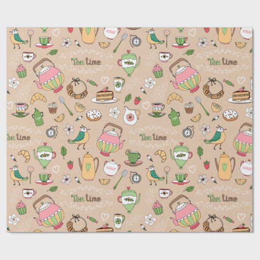 Tea Time Cadeaupapier (Vlak)
