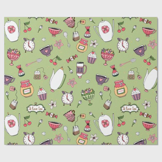 Tea Time Cadeaupapier (Vlak)