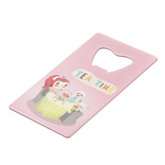 Tea Time Creditkaart Flessenopener (Achterkant Gekanteld)