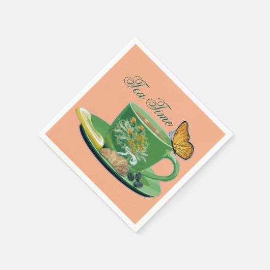 Tea Time Cup & Saucer Napkins Servetten (Hoek)