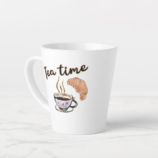 Tea time Cup, theetheekthee accessoires theefeestj Latte Mok (Linkerhoek)