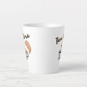 Tea time Cup, theetheekthee accessoires theefeestj Latte Mok (Voorkant)
