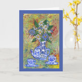 Tea Time Daisies, blanco binnenin Kaart (Gele Bloem)