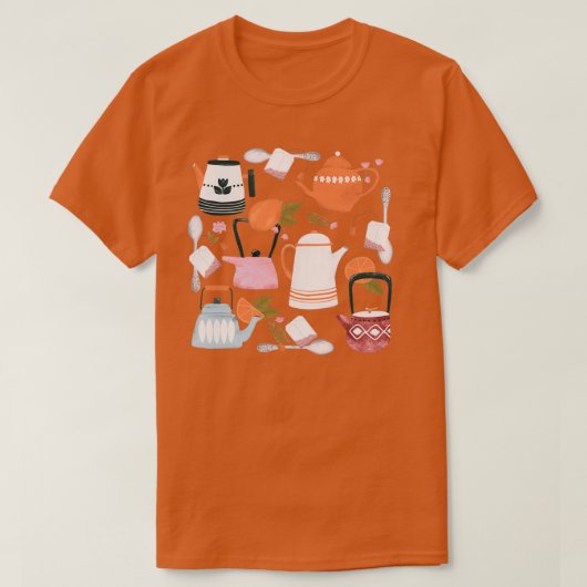 Tea Time Dark Background T-shirt (Design voorkant)