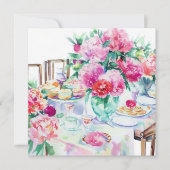 Tea Time Extravaganza: Tijdloze thee, een Baby sho Kaart (Voorkant)