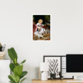 Tea Time for Fox Terrier Puppies Dog Print (Thuiskantoor)