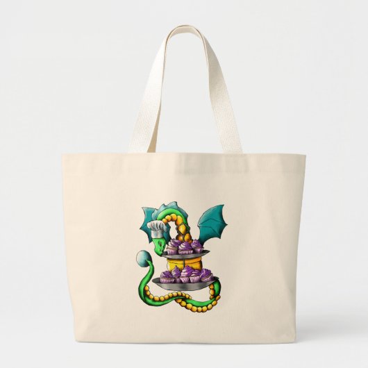 Tea Time. Grote Tote Bag (Voorkant)