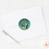 Tea Time Happy Panda Ronde Sticker (Envelop)