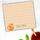 Tea Time Honey Pot Personalized Grid Sticky Notes