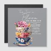 Tea Time in Bloom Bridal Shower Invite (Voorkant / Achterkant)