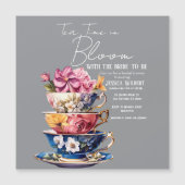 Tea Time in Bloom Bridal Shower Invite (Voorkant)