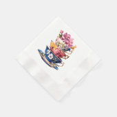 Tea Time in Bloom Bridal Shower Napkins Servet (Hoek)