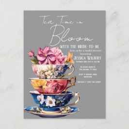 Tea Time in Bloom Briefkaart