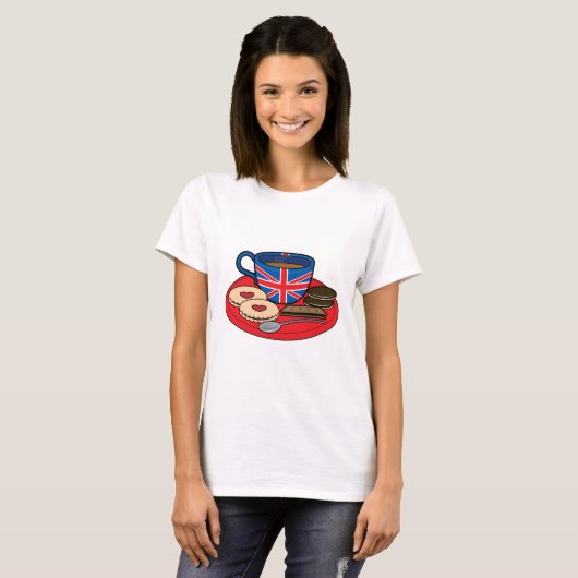 Tea Time in Brittannië T-shirt (Voorkant volledig)