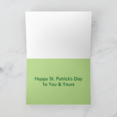 "Tea Time in the Fields" St. Patrick's Day Kaart (Binnen)