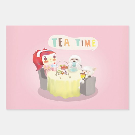 Tea Time Inpakpapier Vel (Voorkant 2)