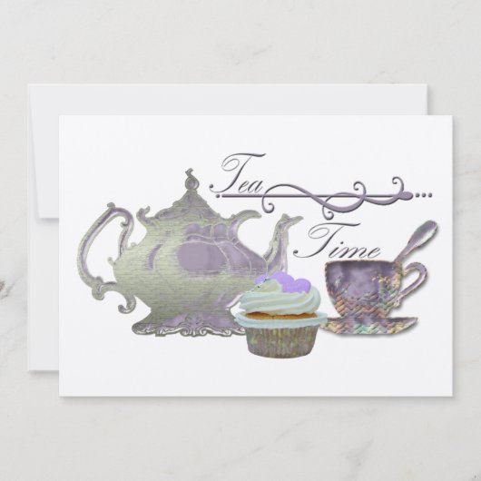 Tea Time Invitation Kaart (Voorkant)