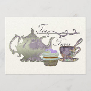 Tea Time Invitation Kaart
