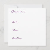 Tea Time Invitation Kaart (Achterkant)