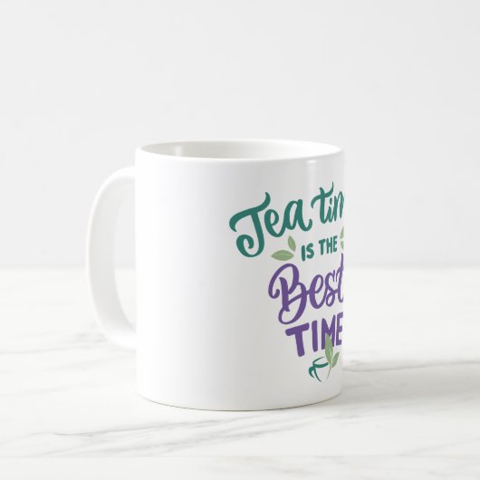 Tea Time is de beste tijd Mok (Voorkant links)