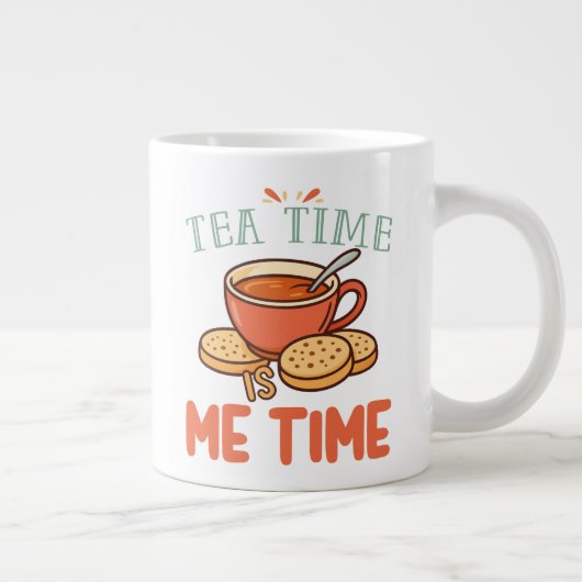 Tea Time is Me Time Relaxing Tea Lover Grote Koffiekop (Rechts)