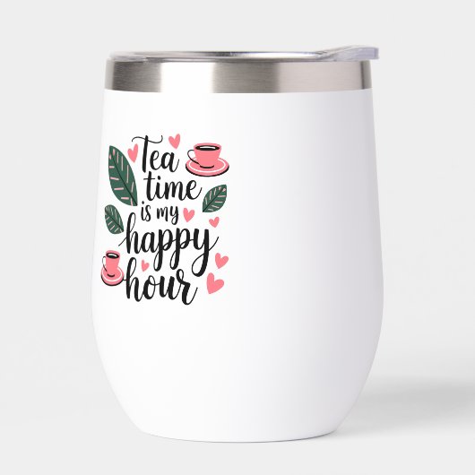 Tea time is mijn happy hour thermische Mok (Links)