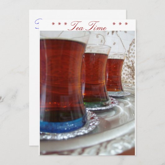 Tea Time Kaart (Voorkant / Achterkant)