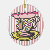 Tea Time Keramisch Ornament (Links)