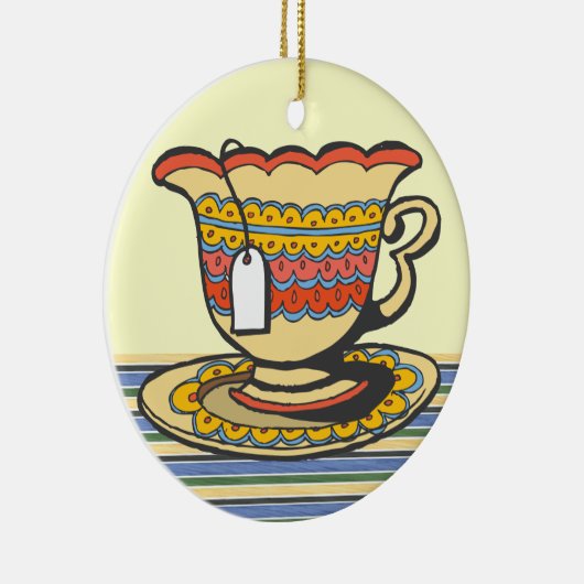 Tea Time Keramisch Ornament (Rechts)