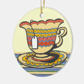 Tea Time Keramisch Ornament (Links)
