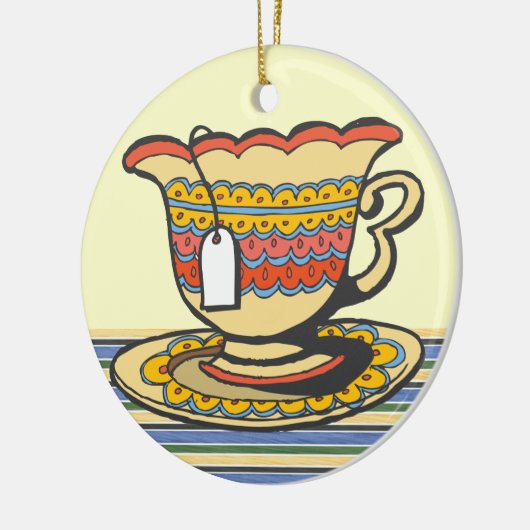 Tea Time Keramisch Ornament (Links)