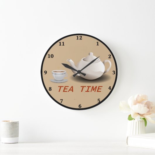 Tea Time Kitchen Clock Grote Klok (Huis)