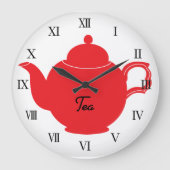 Tea Time Kitchen Clock Grote Klok (Voorkant)