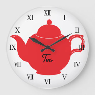Tea Time Kitchen Clock Grote Klok