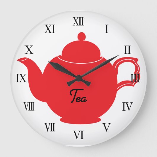 Tea Time Kitchen Clock Grote Klok (Voorkant)
