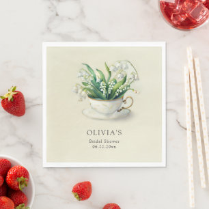 Tea Time Lily van Valley Elegant Chic Vrijgezellen Servet