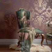 Tea Time Mary Antoinette Portret Vrouwe Zittend Tissuepapier