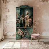 Tea Time Mary Antoinette Portret Vrouwe Zittend Tissuepapier