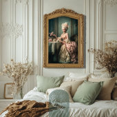 Tea Time Mary Antoinette Portret Vrouwe Zittend Tissuepapier