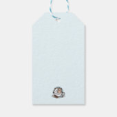 Tea Time Meow Time - Schattige kat en thee ontwerp Cadeaulabel (Achterkant)