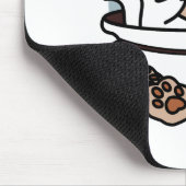 Tea Time Meow Time - Schattige kat en thee ontwerp Muismat (Hoek)